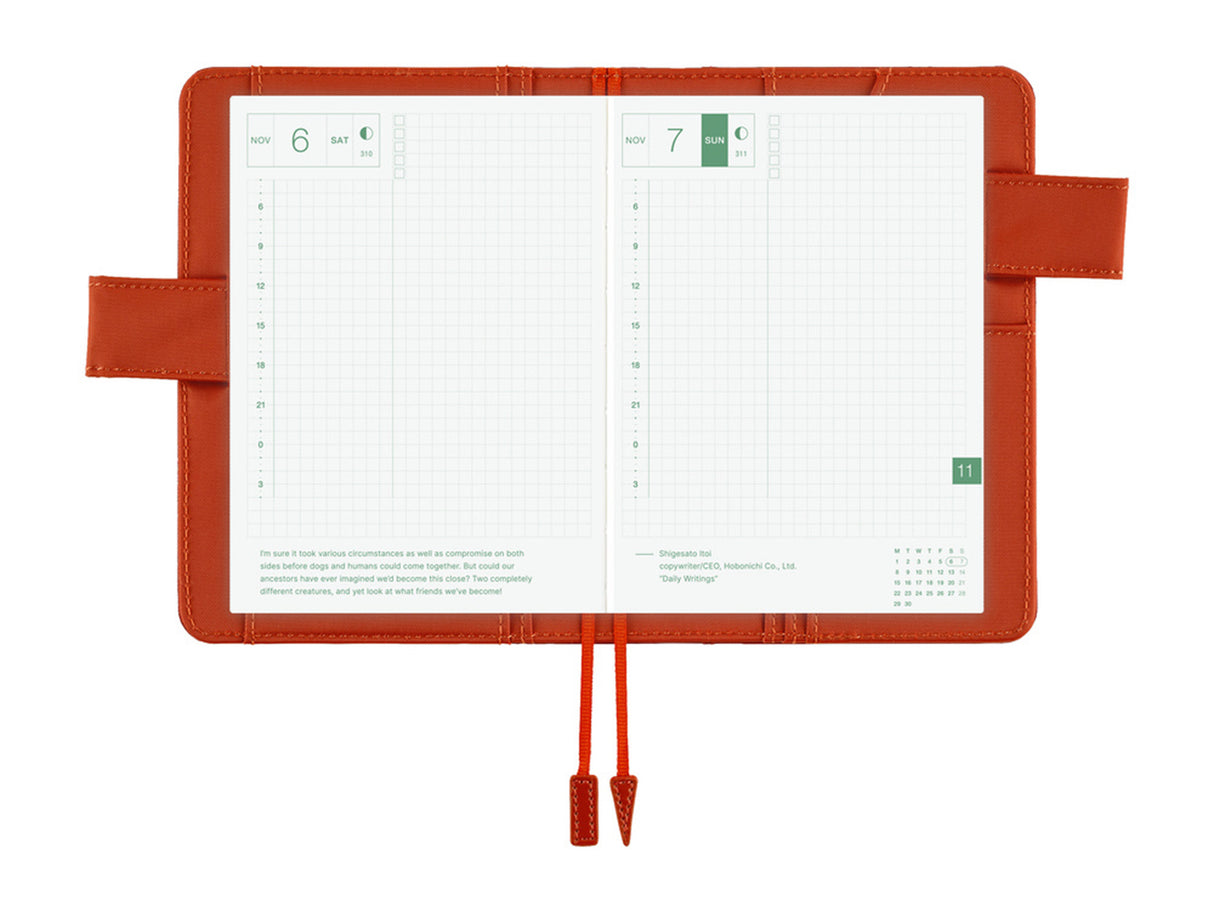 Hobonichi Techo A6 Original Cover - Bordeaux Terracotta