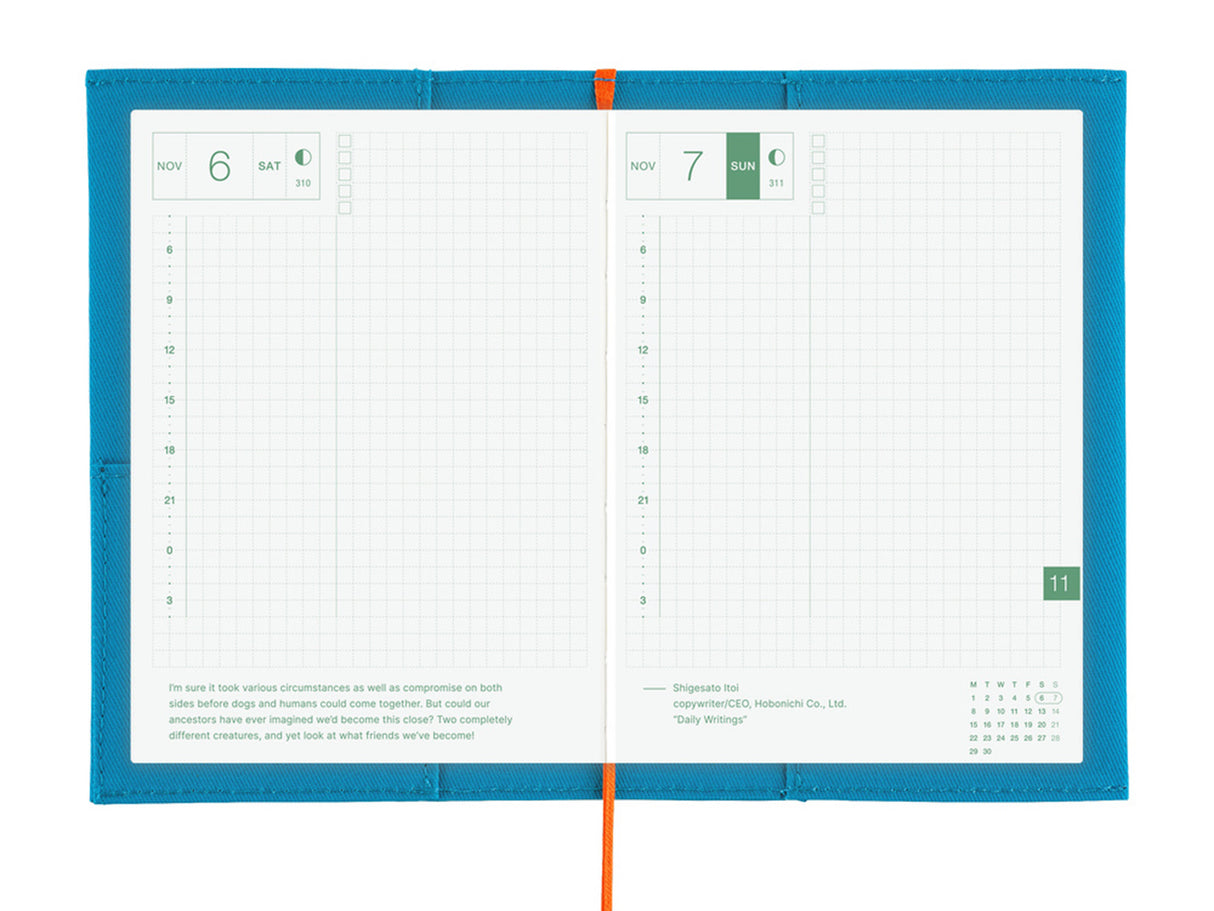 Hobonichi Techo A6 Original Cover - Folio: Ocean Blue