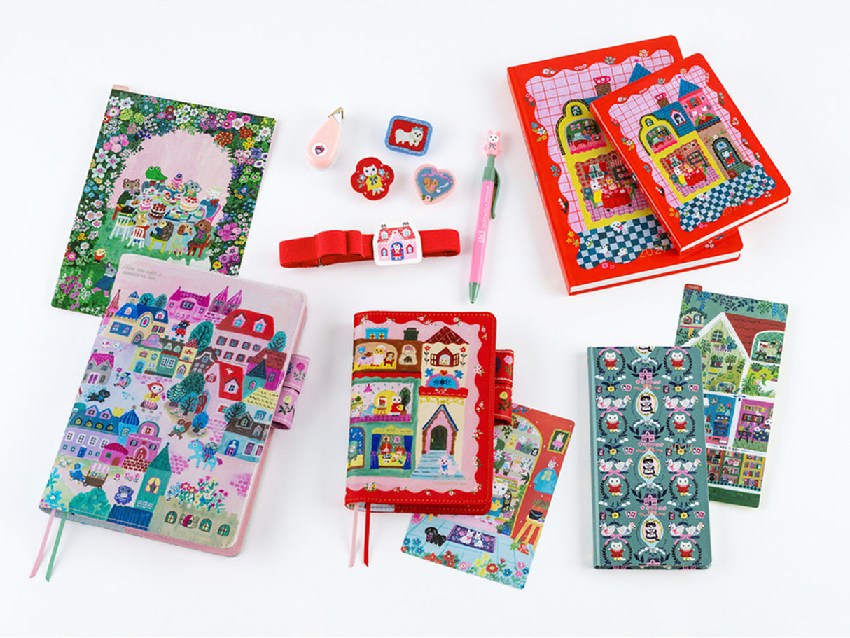 Hobonichi Techo A6 Original Cover - Yumi Kitagishi: White Cat House