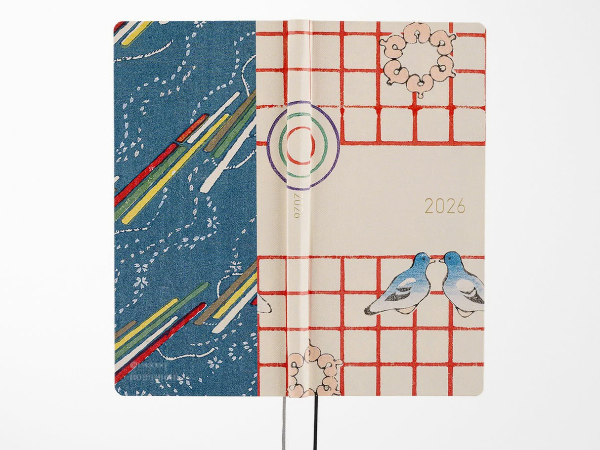 Hobonichi Techo Weeks 2026 - Unsodo: Bijutsukai Blue Pigeons
