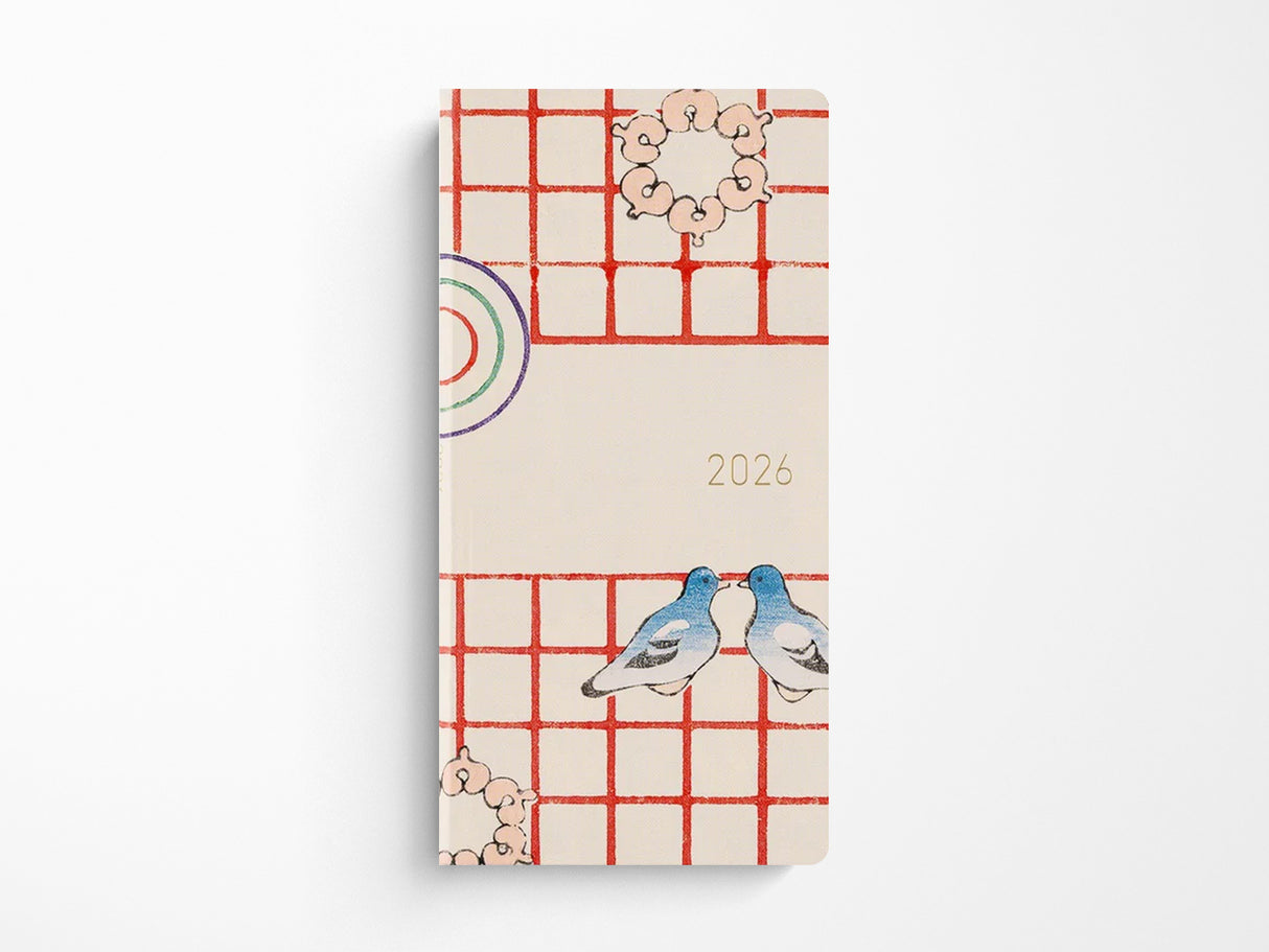 Hobonichi Techo Weeks 2026 - Unsodo: Bijutsukai Blue Pigeons