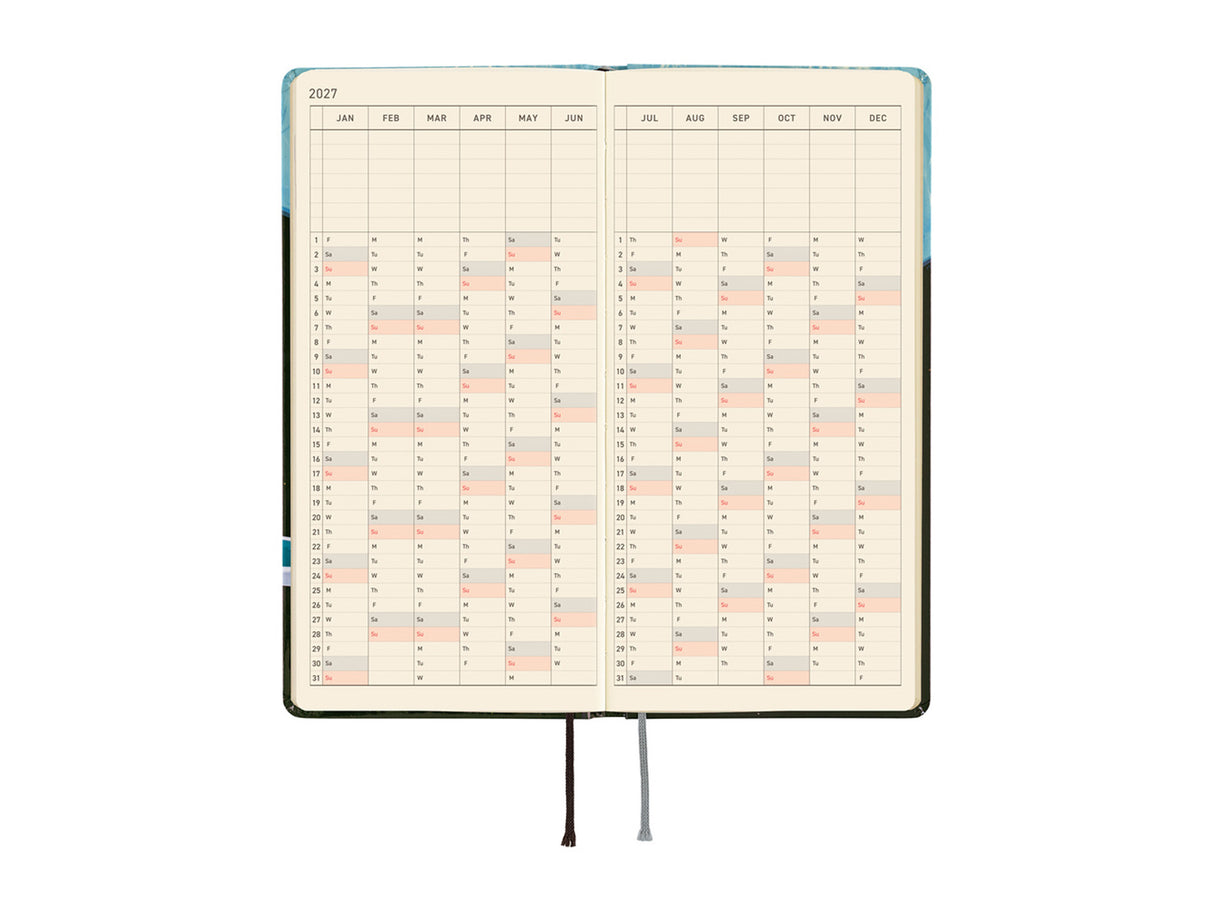 Hobonichi Techo Weeks 2027 - Hiroko Kubota: Meteor Shower in the Light Blue Forest