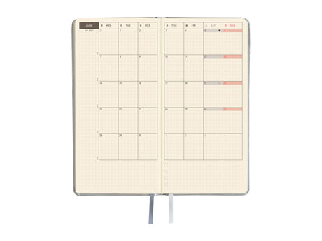 Hobonichi Techo Weeks 2027 - Leather: Noble Silver