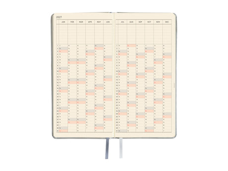 Hobonichi Techo Weeks 2027 - Leather: Noble Silver