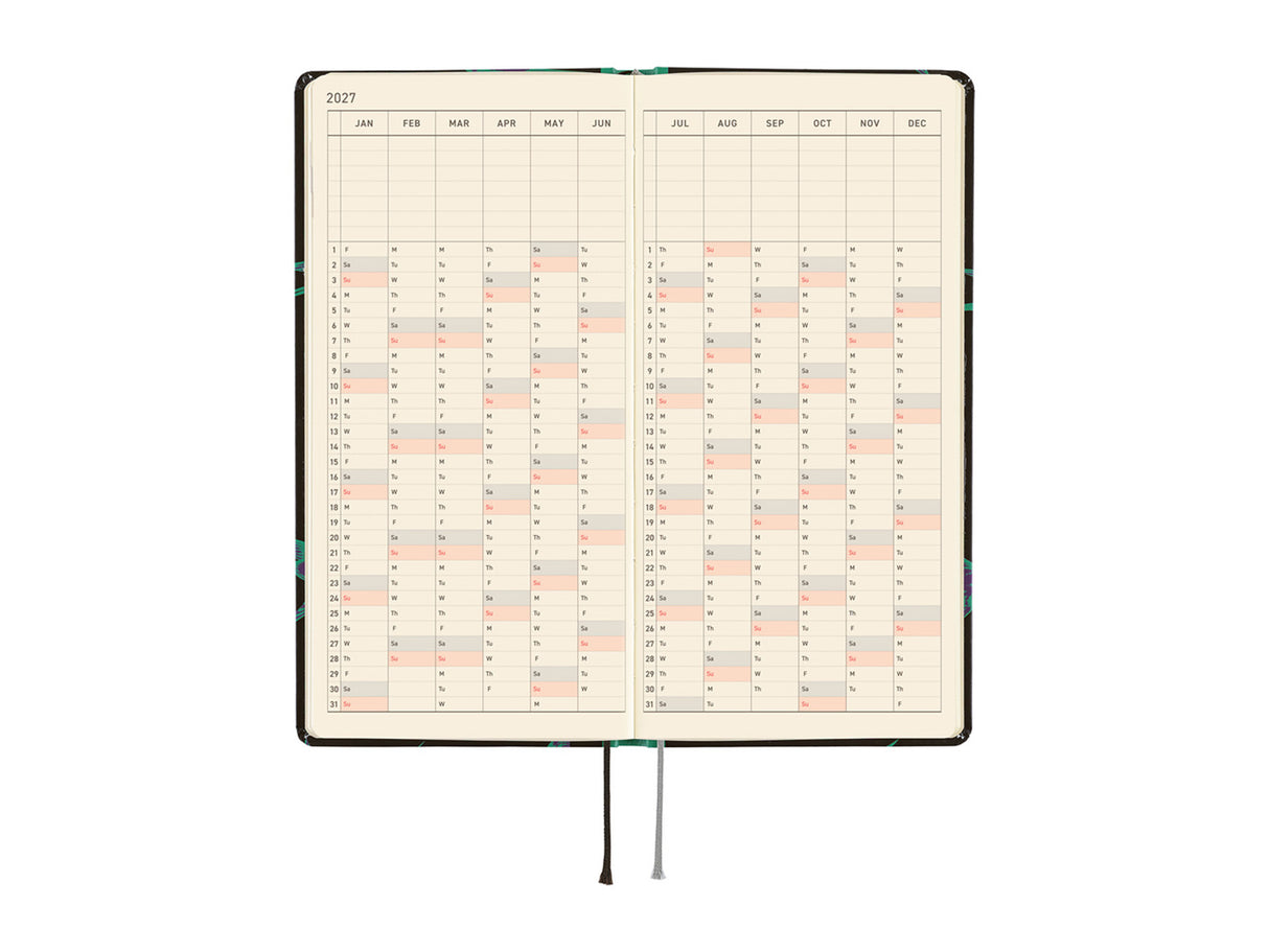 Hobonichi Techo Weeks 2027 - Natal Design: Lucky Swallow