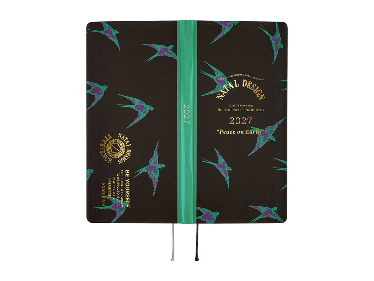 Hobonichi Techo Weeks 2027 - Natal Design: Lucky Swallow