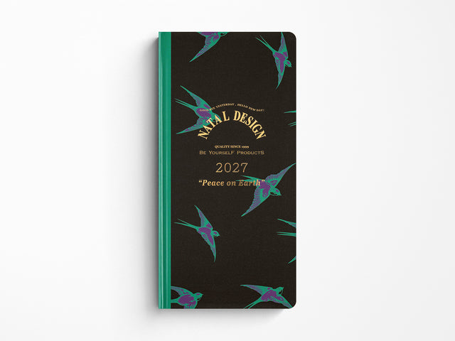 Hobonichi Techo Weeks 2027 - Natal Design: Lucky Swallow
