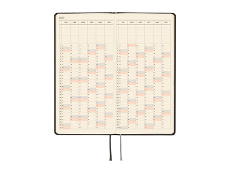 Hobonichi Techo Weeks 2027 - Paper Series: Black Argyle