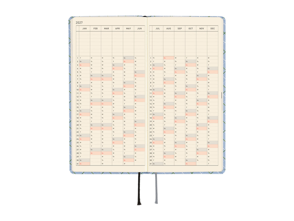 Hobonichi Techo Weeks 2027 - Shirt Fabric: Graph Plaid
