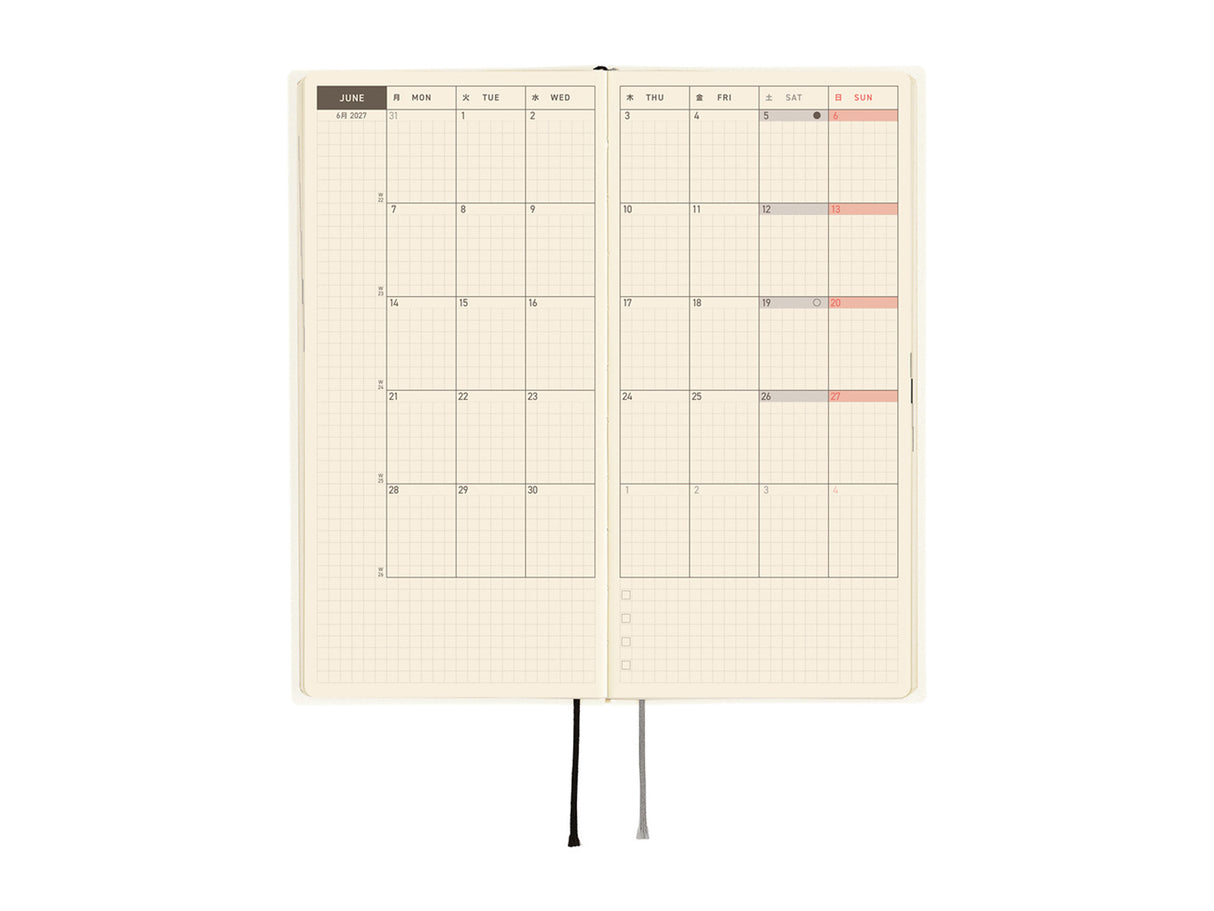 Hobonichi Techo Weeks 2027 - White Line: Ivory