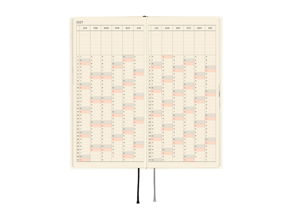 Hobonichi Techo Weeks 2027 - White Line: Ivory