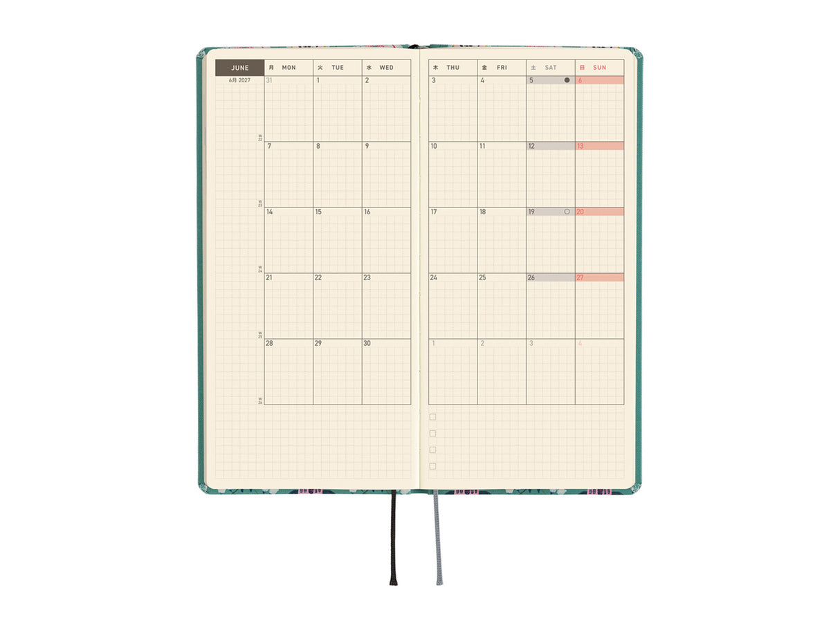 Hobonichi Techo Weeks 2027 - Yumi Kitagishi: White Cat Wallpaper