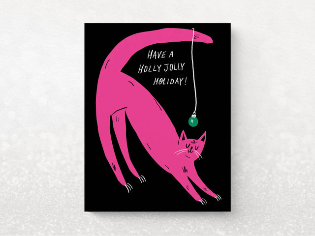 Holly Jolly Kitty Holiday Greeting Card - Set of 8