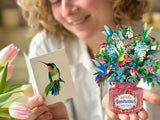 Hummingbird Oasis Pop Up Greeting Bouquet - Mini