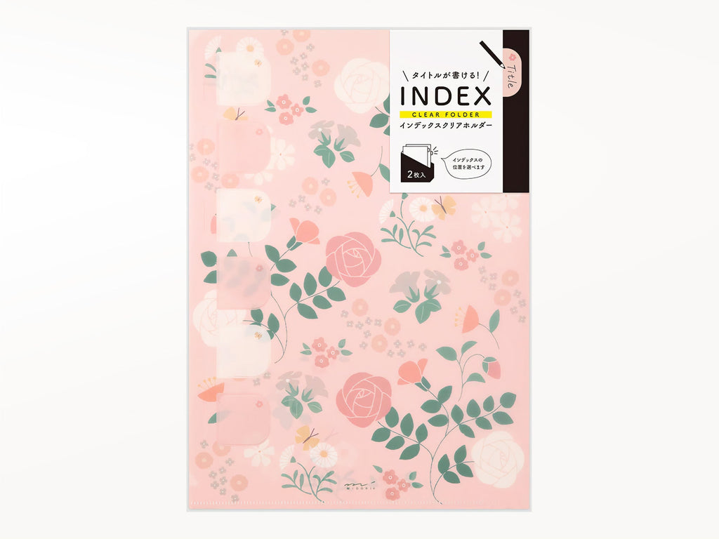 Index A4 Flowers Clear Folder