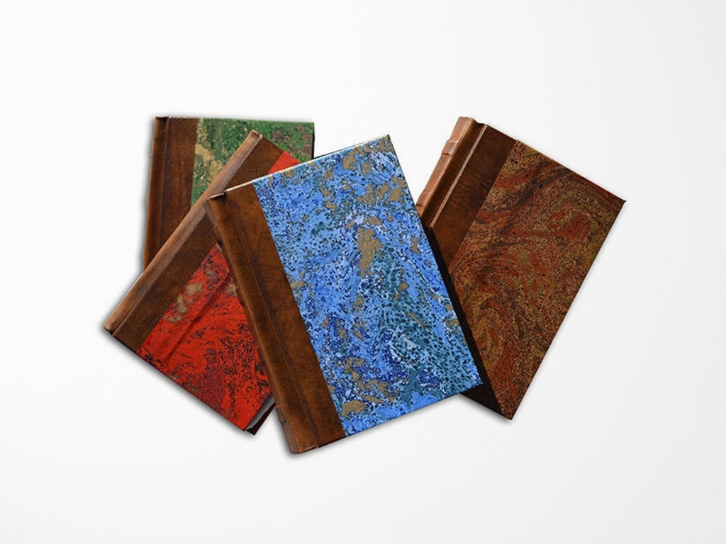 Italian Leather & Marbled Paper Journal