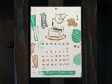 Japanese New Retro 2026 Risograph Wall Calendar