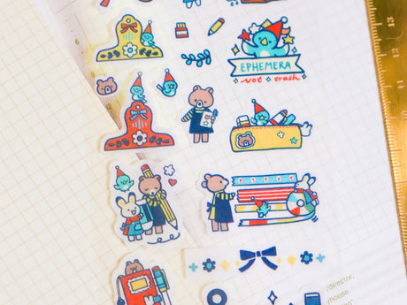 Journal and Craft Party Sticker Sheet