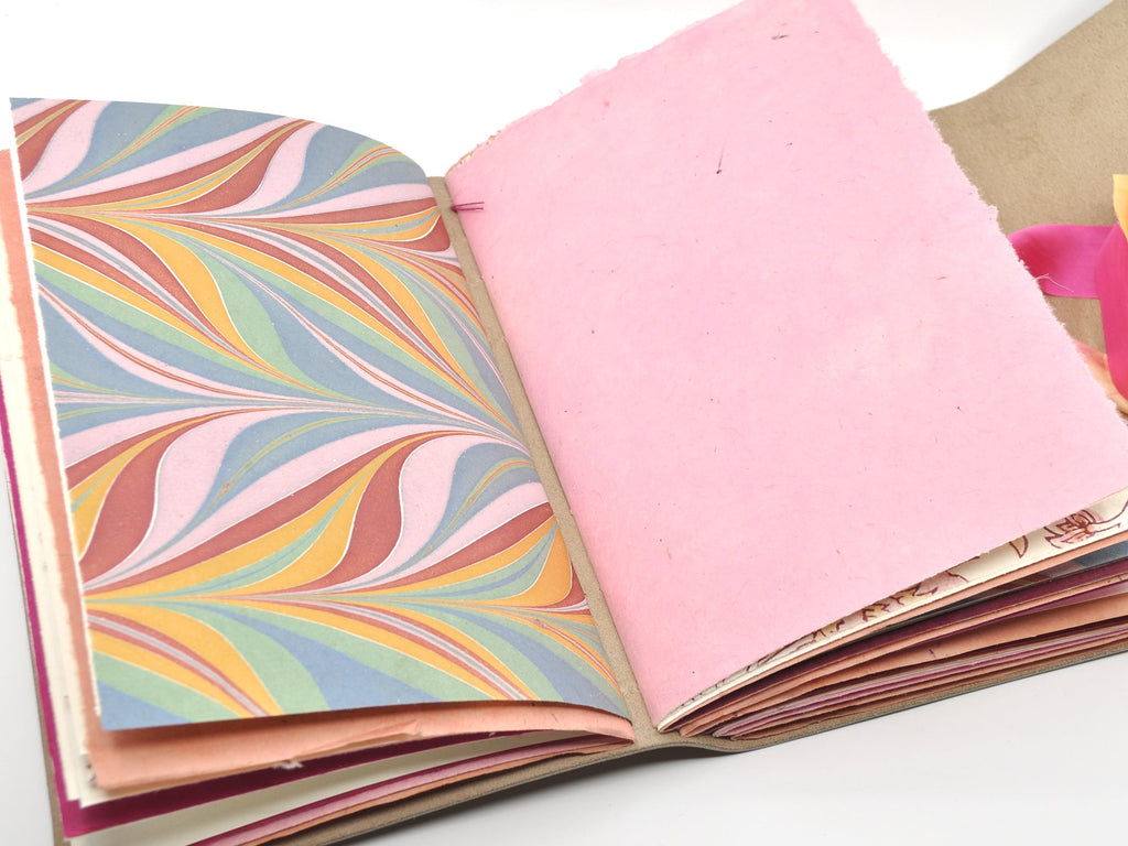 Just Peachy One of a Kind Leather Journal