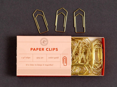 Keep It Together Gold Paper Clips - Pointer