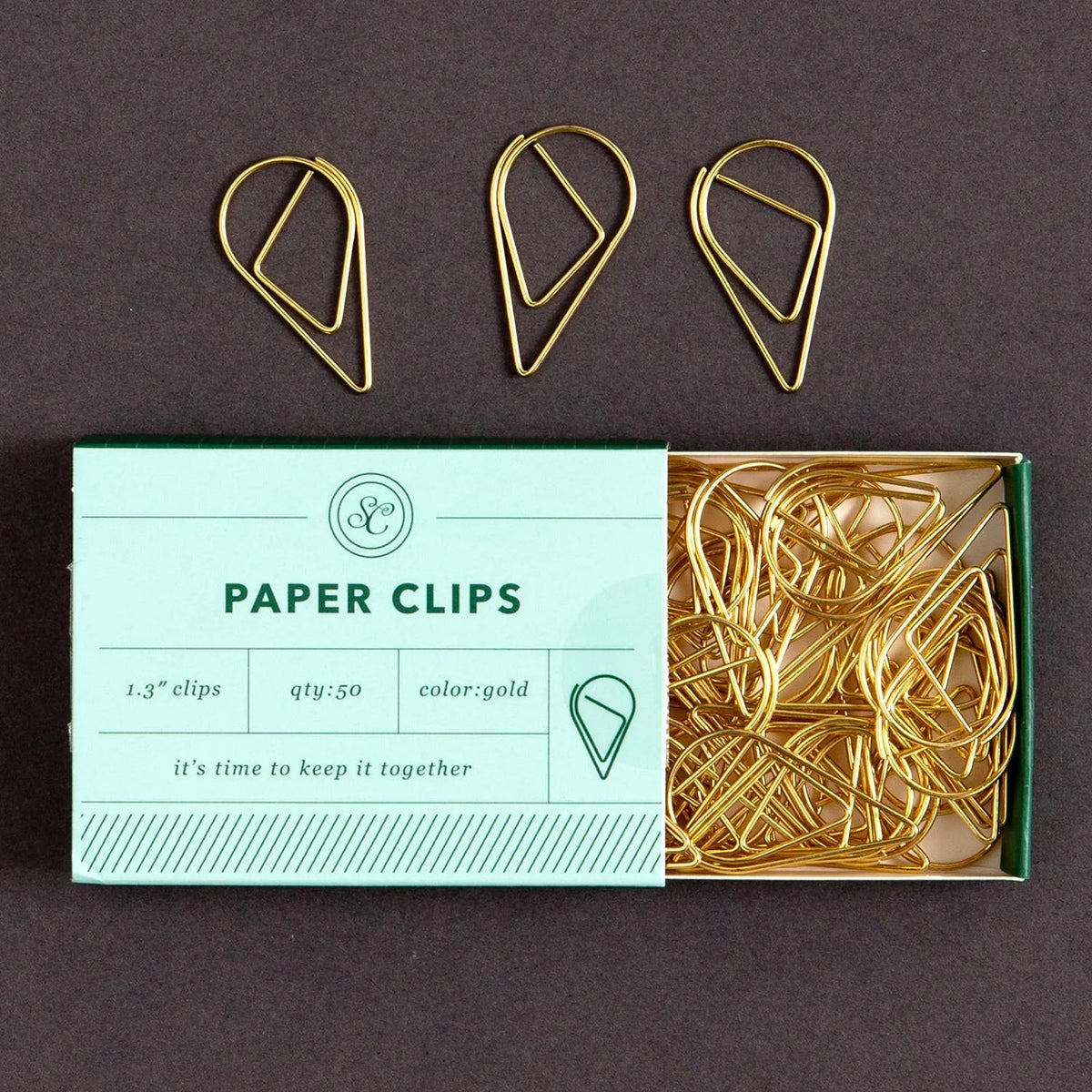Keep It Together Gold Paper Clips - Teardrop – Jenni Bick Custom Journals