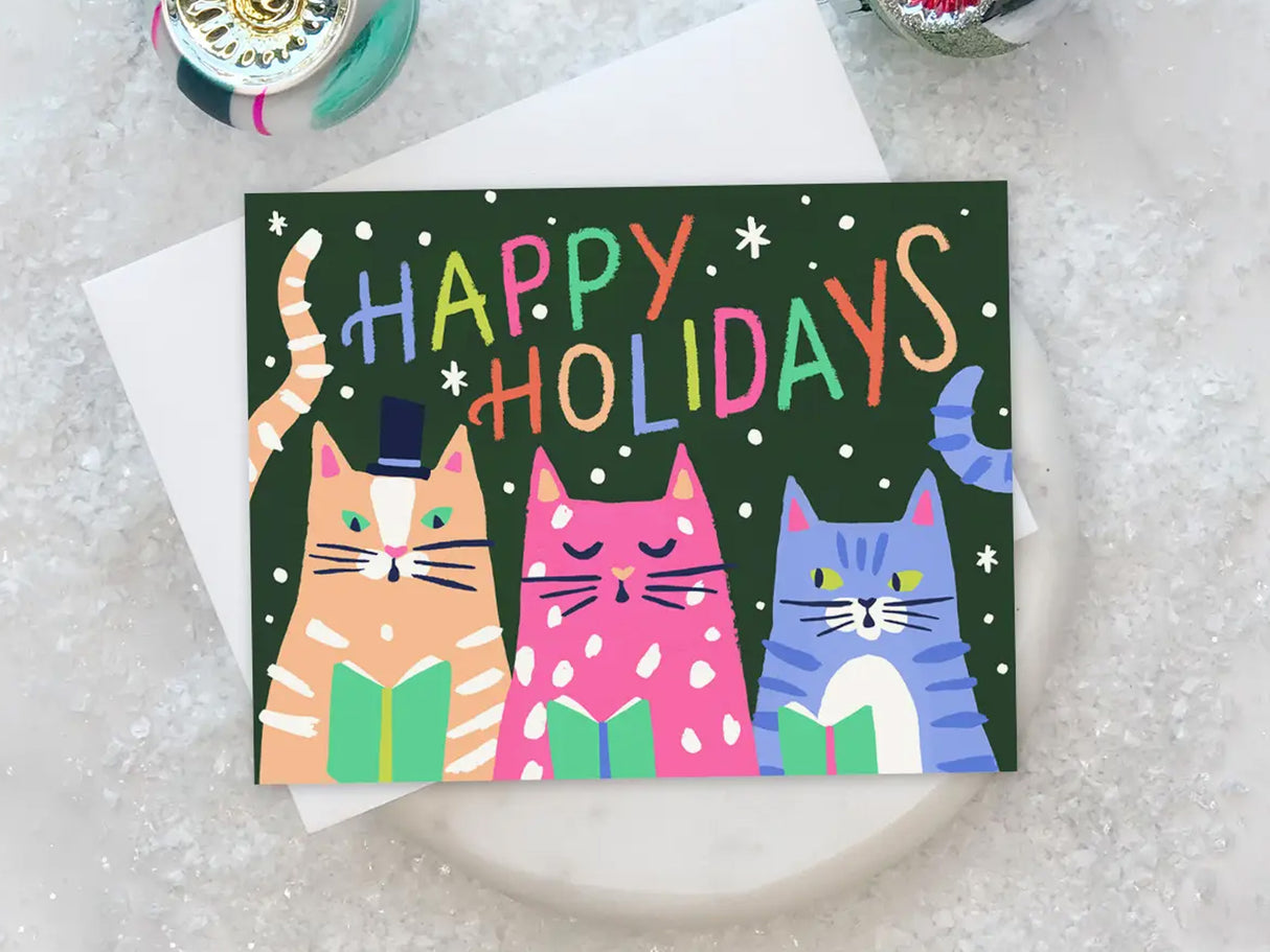 Kitty Carols Holiday Greeting Cards - Set of 8
