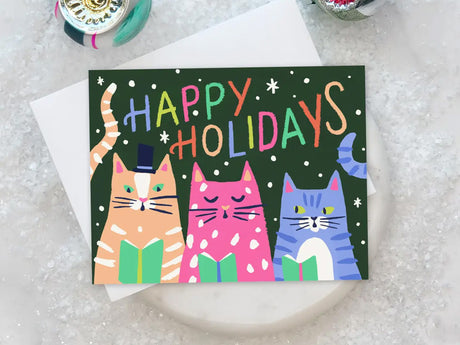 Kitty Carols Holiday Greeting Cards - Set of 8