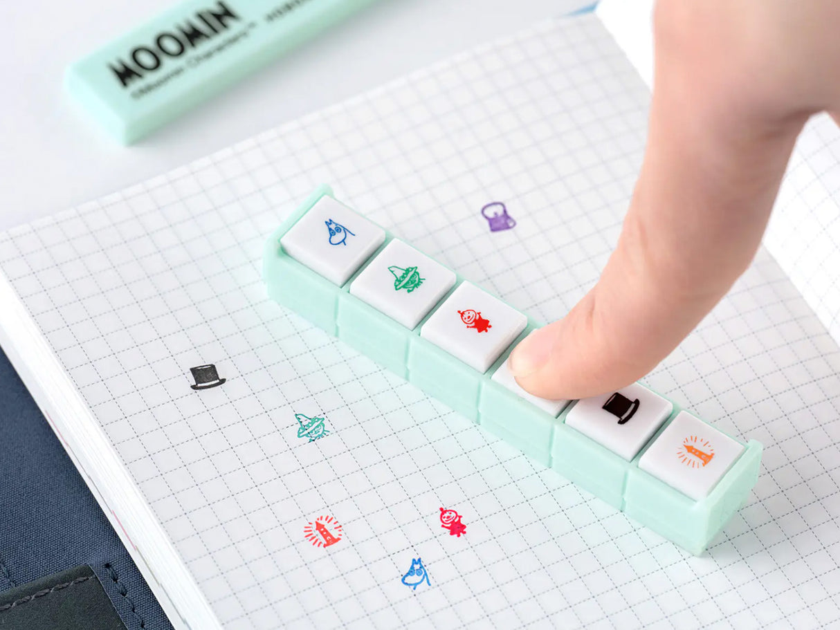Kodomo no Kao x Hobonichi: Pochitto6 Push-Button Stamp - Moomin