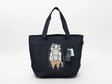 Kusuguru Japan Denim & Canvas Cat Tote Bag
