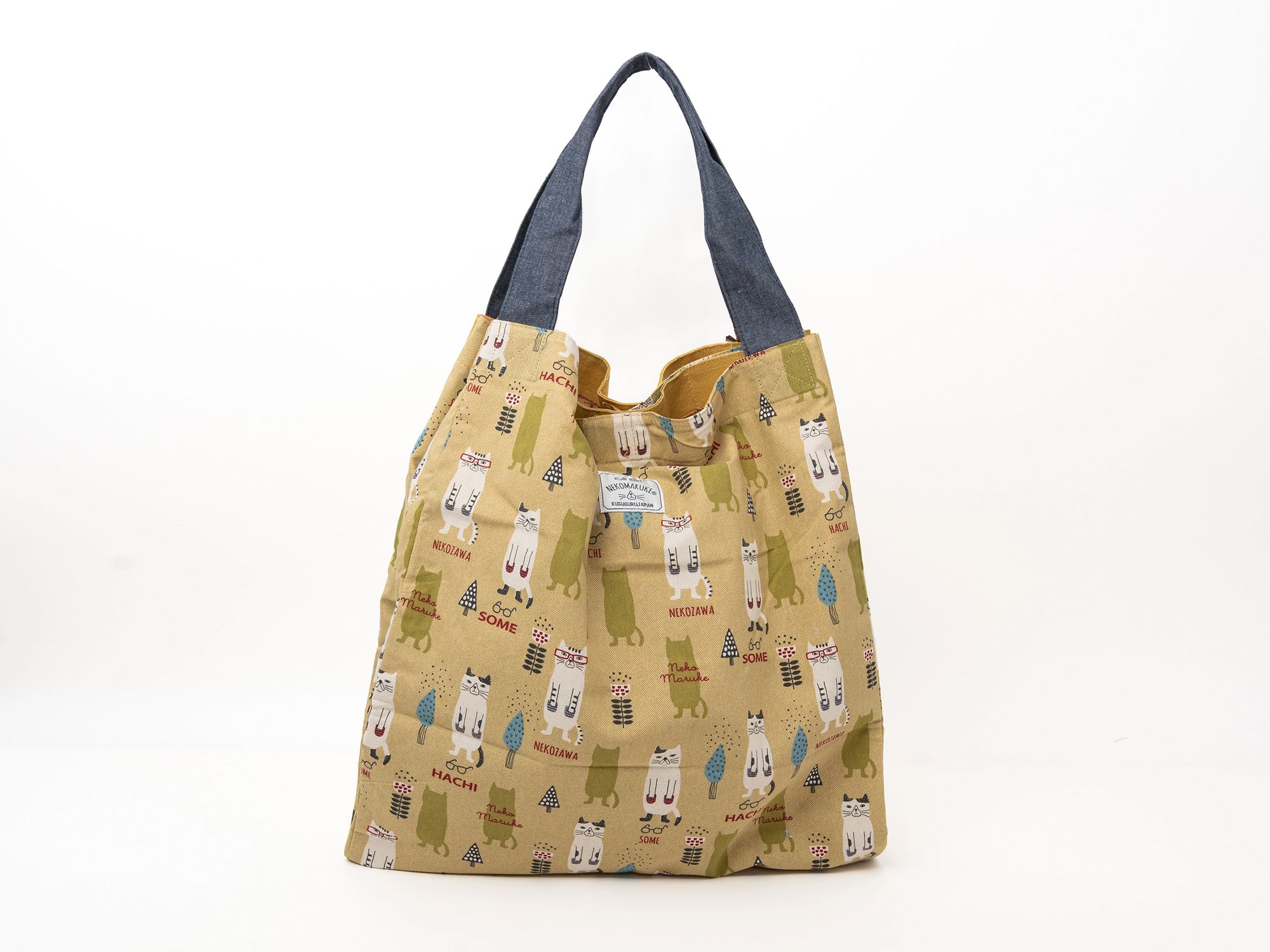 Kusuguru Japan Three Cats Embroidered Large Tote Bag – Jenni Bick