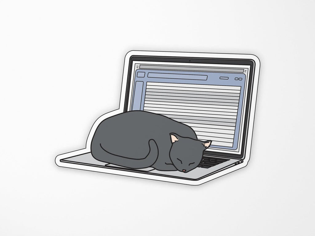 Laptop Cat Sticker