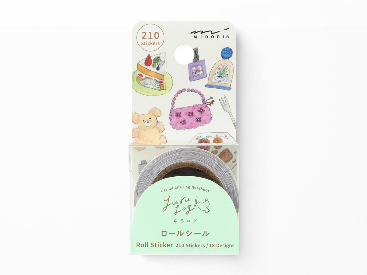 Midori Yuru Log Roll Sticker Motifs