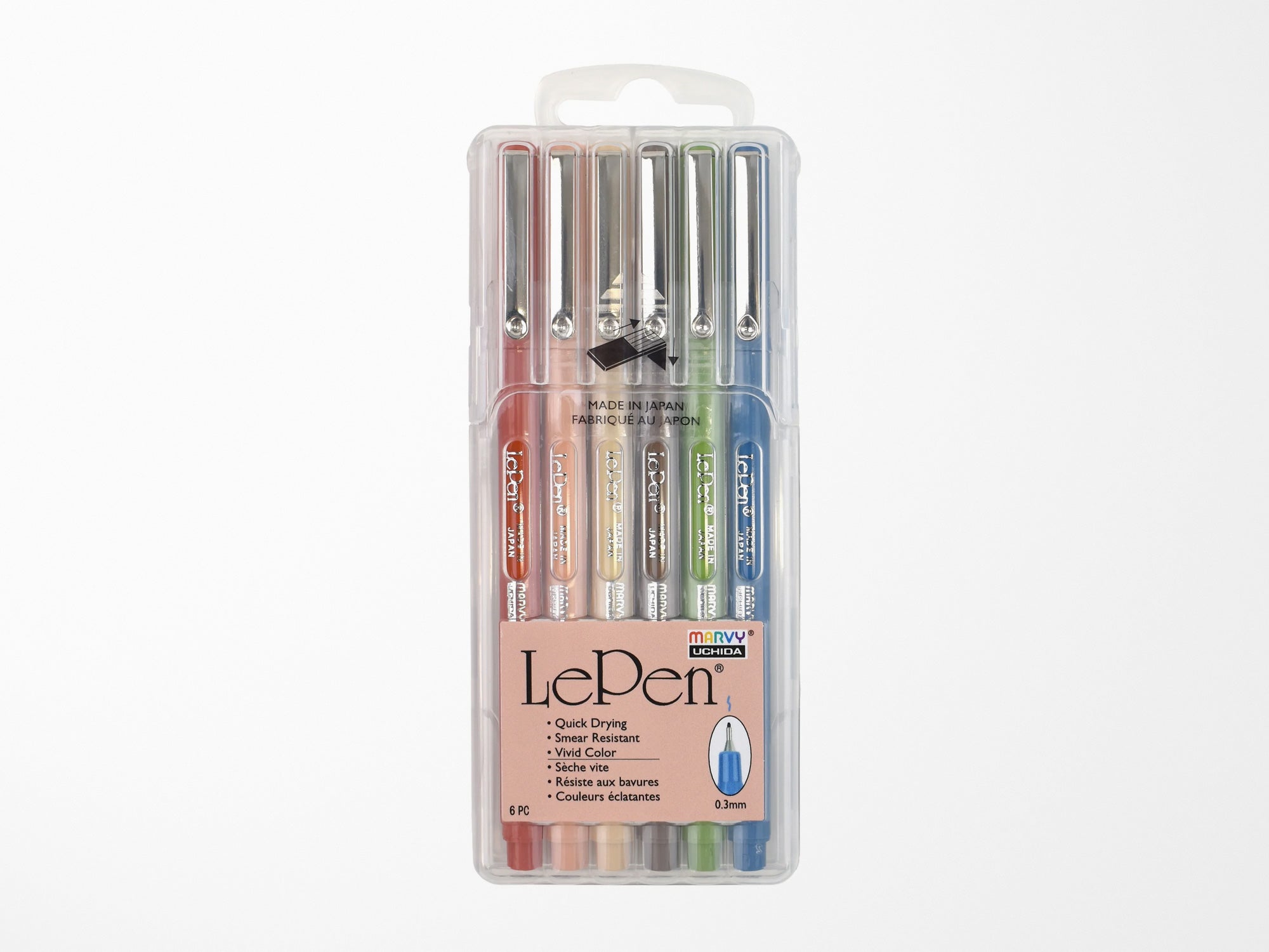 Le Pen Earth Tone Colors - Set of 6 Pens – Jenni Bick Custom Journals