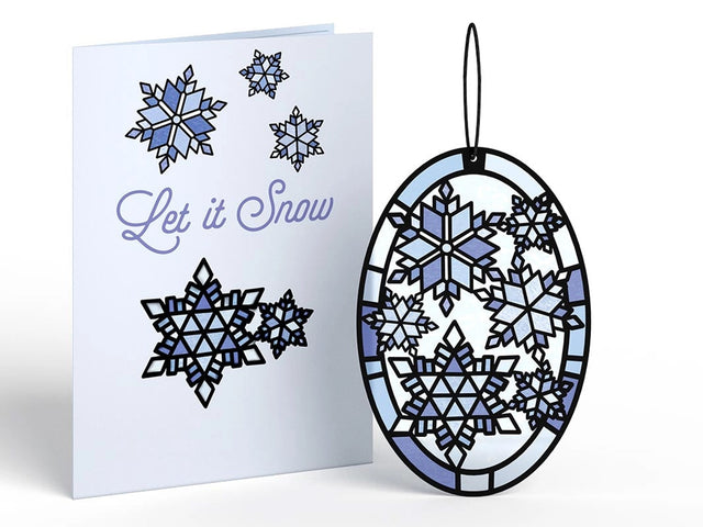Let it Snow Suncatcher Greeting Card