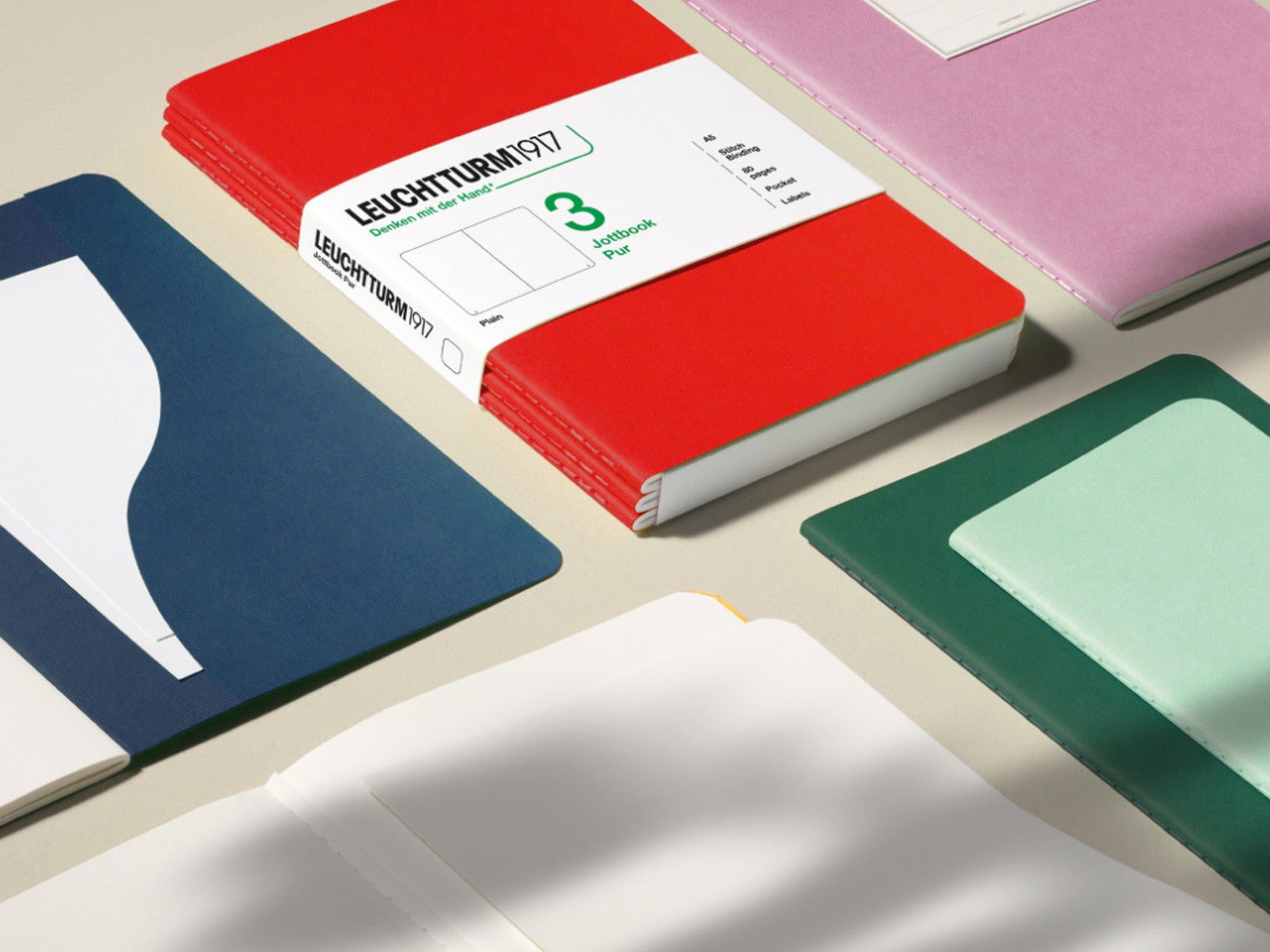 Leuchtturm 1917 Jottbook Pur Set of 3 - Dusty Rose – Jenni Bick