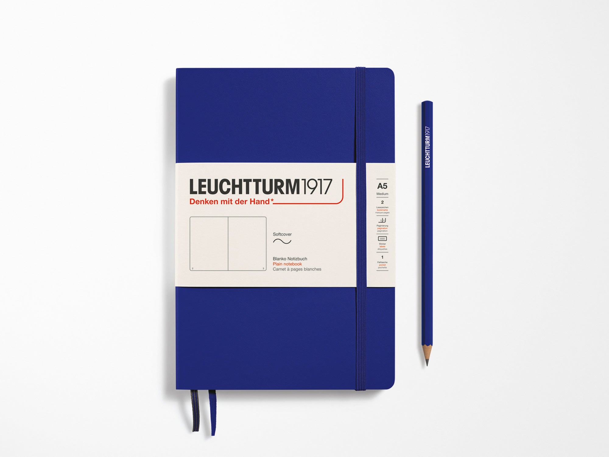 Leuchtturm1917 A5 Medium Softcover Dotted Notebook - Ink
