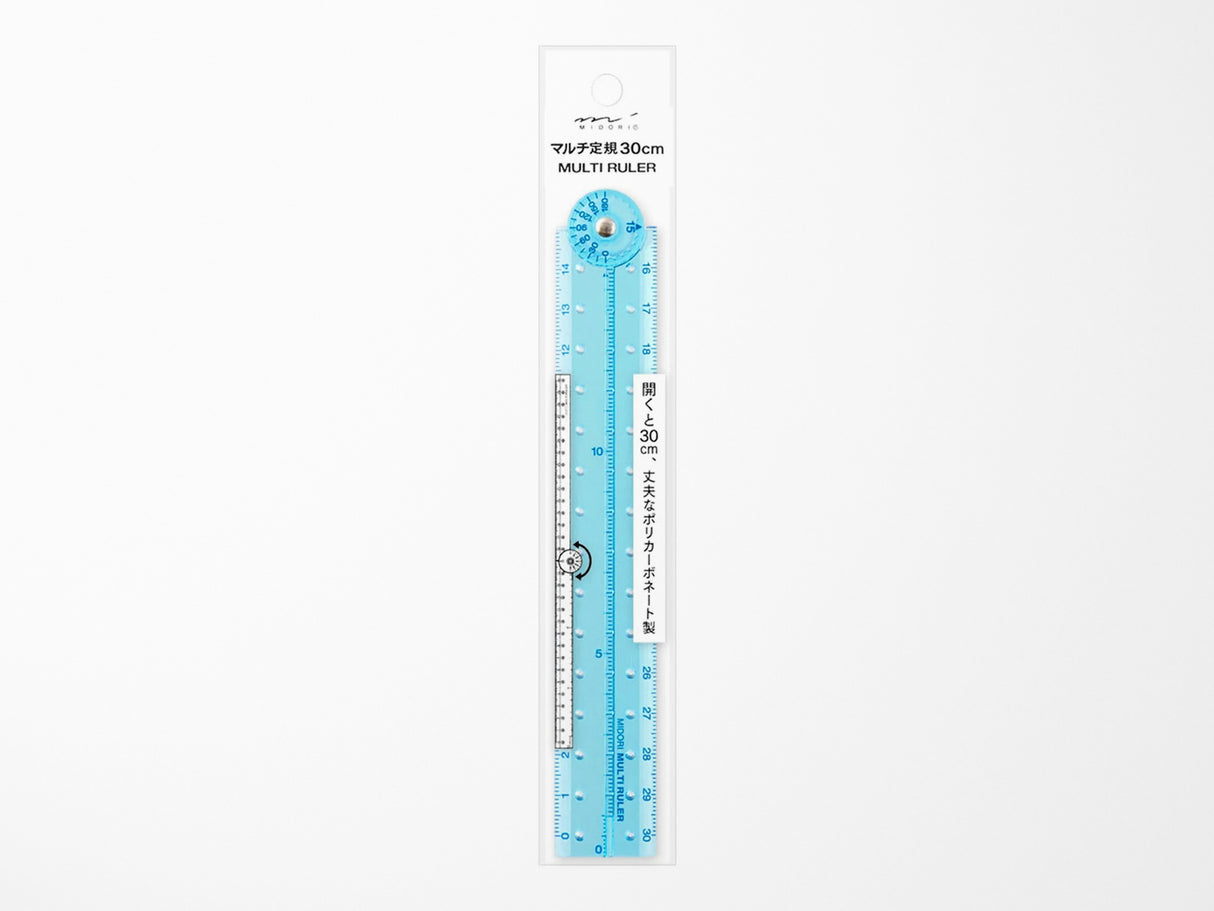Light Blue Folding Multi Ruler 30 CM