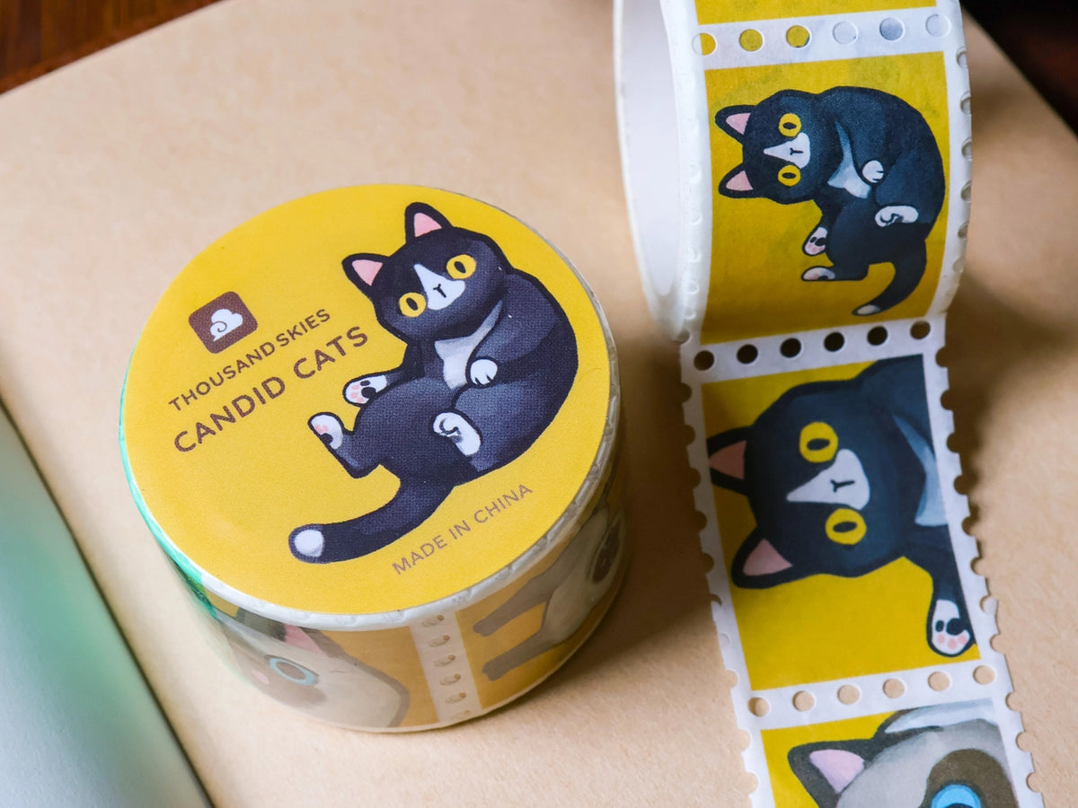 Stamp Washi Tape - Candid Cats