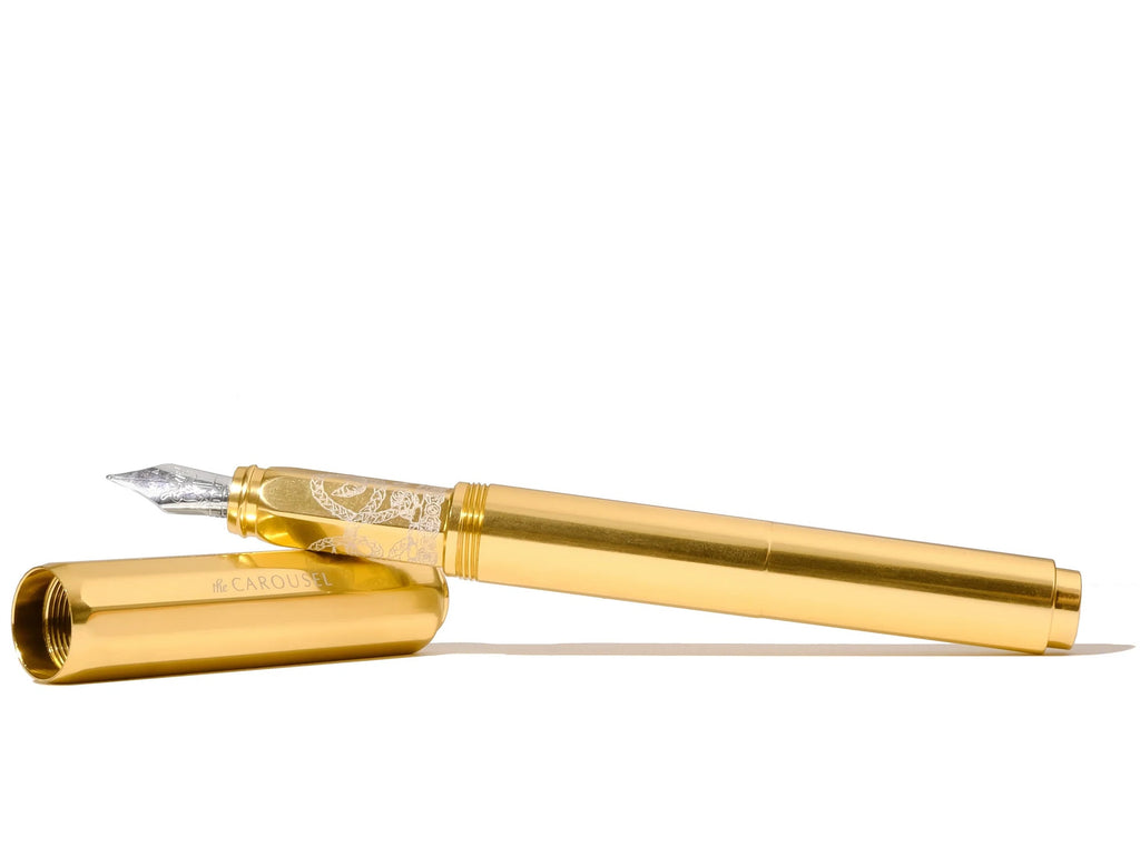 Limited Edition 2023 Aluminum Carousel Fountain Pen - Plaited Gold Tress