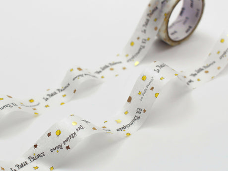 MT Masking Tape - 15 mm Le Petit Prince - Foil Stamped Title Wave