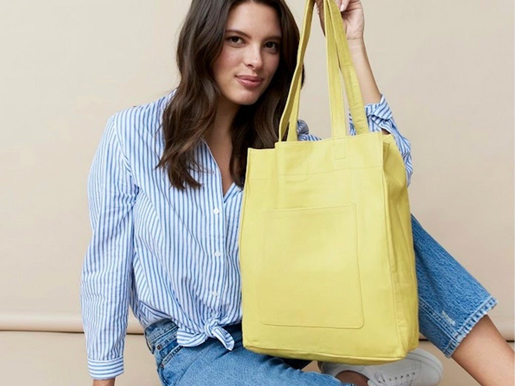 Margie Soft Leather Tote Bag