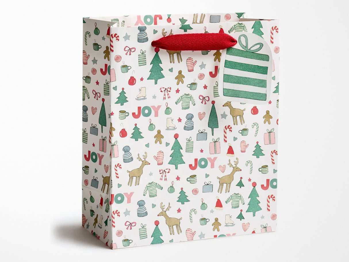 Merry Motif Holiday Gift Bag - Large