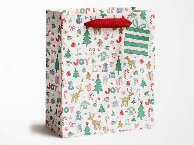 Merry Motif Holiday Gift Bag - Large