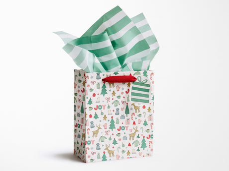 Merry Motif Holiday Gift Bag - Small