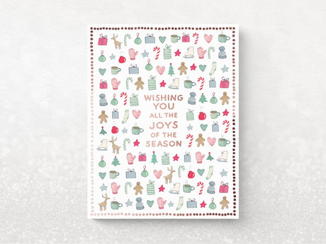 Merry Motif Holiday Greeting Cards, Box of 6