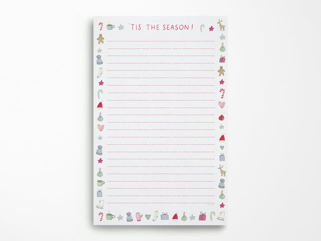 Merry Motif Holiday List Notepad