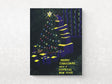 Midnight Christmas Tree Holiday Greeting Cards - Set of 8