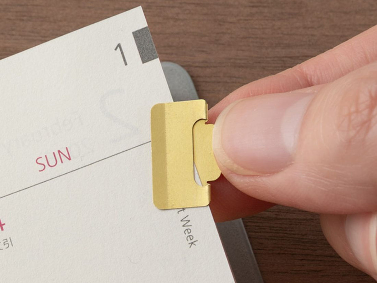 Midori Index Clips Chiratto Brass S