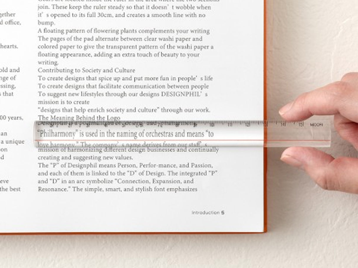 Midori Lens Magnifying Ruler - Clear