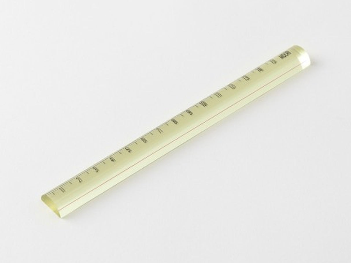 Midori Lens Magnifying Ruler - Yellow
